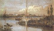 Joseph Mallord William Turner River scene with boats (mk31) USA oil painting artist